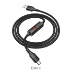 Кабел USB A/B TCAB-259-HB-IPHONE 1.2M HOCO SELECTED черен